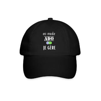 t-shirt ado. Idée cadeau adolescent. - Casquette classique - noir/noir - Devant