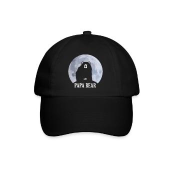 Papa Bear fier fête des pères - Casquette classique - noir/noir - Devant