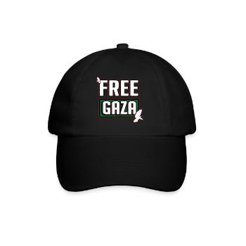 Free Gaza, Free Palestine, Gaza Peace, Palestine - Baseball Cap - black/black - Front