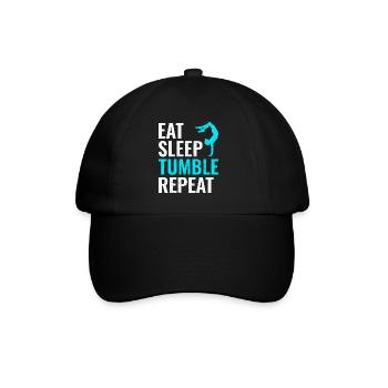 Power Tumbling Gymnastics Gymnast Acrobatics Funny - Baseball Cap - black/black - Front