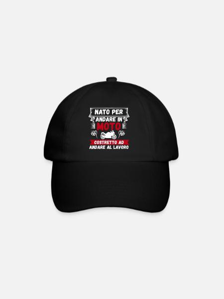Nato Per Andare In Moto Costretto - Cappello con visiera - nero/nero
