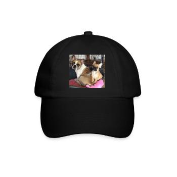 Hundeelterns Herzblatt Motiv - Baseballkappe - Schwarz/Schwarz - Vorne
