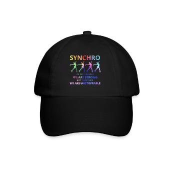 Synchro Synchron Eiskunstlauf Eiskunstläufer - Baseballkappe - Schwarz/Schwarz - Vorne