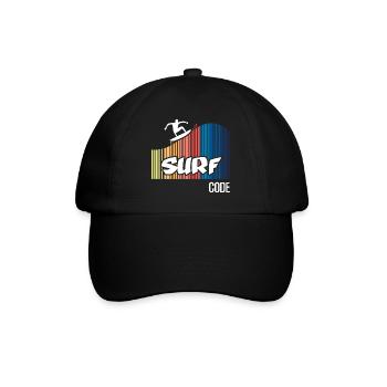 Surf Code (dark) - Baseball Cap - black/black - Front