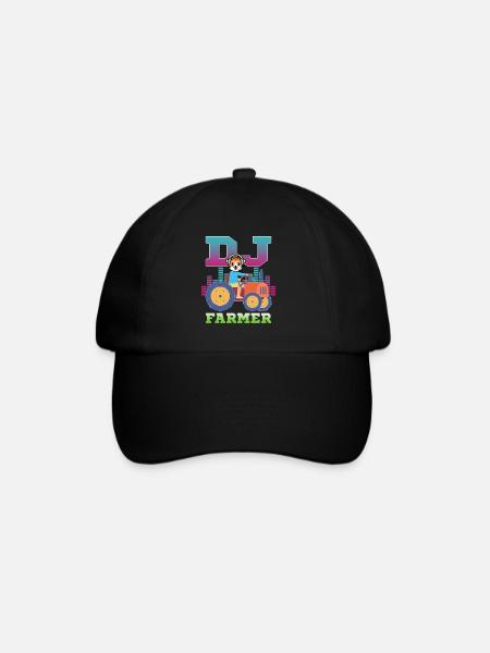 DJ Farmer Cat Farm Driving Tractor Musique Drôle - Casquette classique - noir/noir