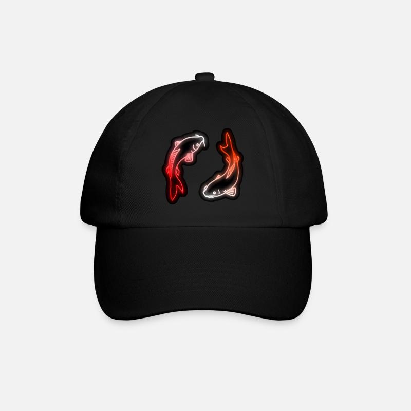 Red And Orange Koi - Casquette classique - noir/noir
