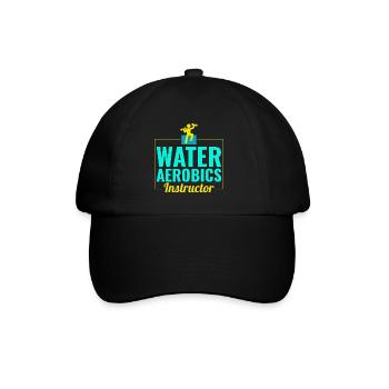 Water Aerobics Instructor Aquatic fitness Trainer - Baseball Cap - black/black - Front