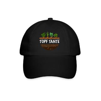 Gärtnerin Topf Tante lustiger Gärtner Spruch - Baseballkappe - Schwarz/Schwarz - Vorne