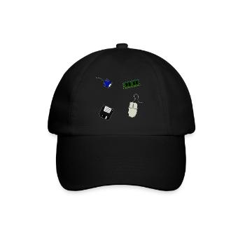 Retro Computer Diskette VGA Maus Arbeitsspeicher - Baseballkappe - Schwarz/Schwarz - Vorne
