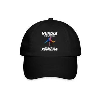 Hurdles Hurdling Hurdler Running Runner Athletes - Baseball Cap - black/black - Front