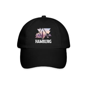 Hambourg Allemagne city skyline home love - Casquette classique - noir/noir - Devant