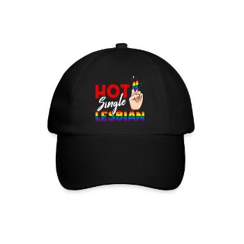 Hot Single Lesbian LGBTQ Lesbian Pride, CSD Pride - Casquette classique - noir/noir - Devant
