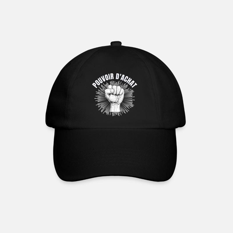pouvoir d'achat, lutte des classes, factures - Casquette classique - noir/noir