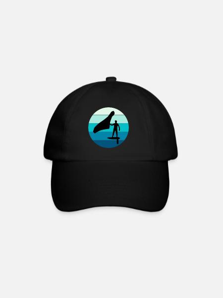 Wing Foiling Hydrofoil Surfing Surf Water Sport - Baseball Cap - black/black