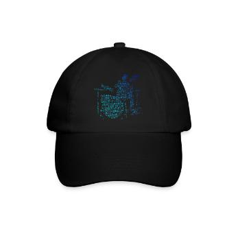 Drum Kit Drummer Batteur Homme - Casquette classique - noir/noir - Devant