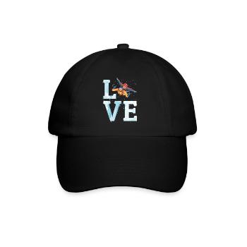 Skydiving Parachute Skydive Skydiver Parachuting - Baseball Cap - black/black - Front