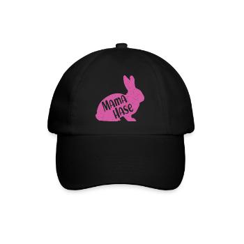 Mama Hase Frohe Ostern Hasenmama Osterhase Mutter - Baseballkappe - Schwarz/Schwarz - Vorne
