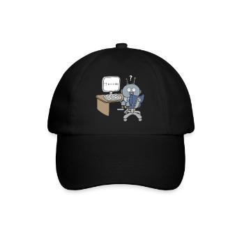I m not a Robot - Baseballkappe - Schwarz/Schwarz - Vorne