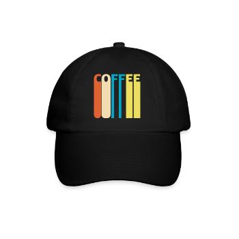 Kaffee | Kaffeetasse, latte, cappuccino, Cafe - Baseballkappe - Schwarz/Schwarz - Vorne