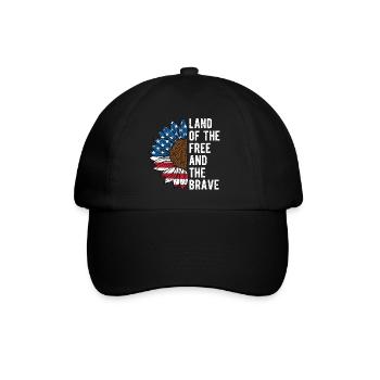 Land of the Free and the Brave Proud American - Baseball Cap - black/black - Front