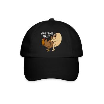 Who came first - Baseballkappe - Schwarz/Schwarz - Vorne
