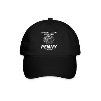 Coin Collecting Collector Numismatic Numismatist - Baseball Cap - black/black - Front