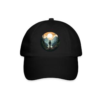 Forest Nature Trekking Adventure - Baseball Cap - black/black - Front