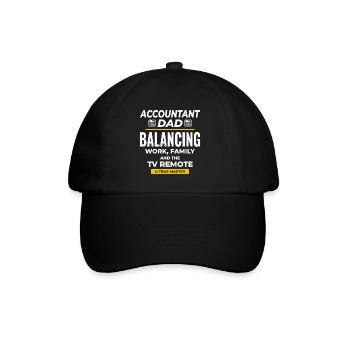 Accountant Dad Accounting Finance Financial Funny - Baseball Cap - black/black - Front