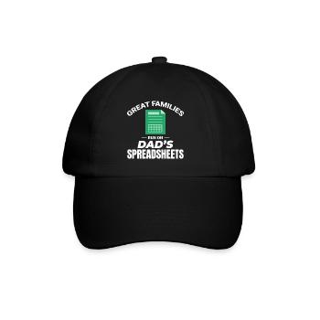 Accountant Dad Accounting Finance Financial Funny - Baseball Cap - black/black - Front