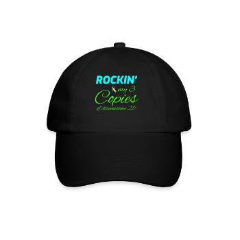 Sensibilisation au syndrome de Down Rockin' Chromosome 21 - Casquette classique - noir/noir - Devant