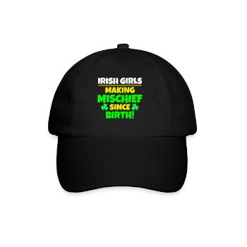 St. Patrick's Day: Irische Mädchen, Unheilstifter - Baseballkappe - Schwarz/Schwarz - Vorne