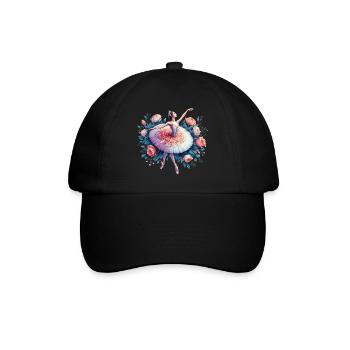 Ballet dancer with tutu - Baseball Cap - black/black - Front