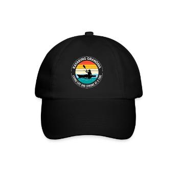 kayaking Gradma Kayak Canoe Kayaker Funny - Baseball Cap - black/black - Front