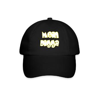 Moin Digga - Baseballkappe - Schwarz/Schwarz - Vorne