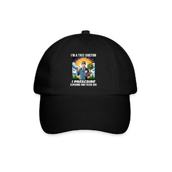 Baumpfleger Baumchirurg Kletterer Klettertrimmer - Baseballkappe - Schwarz/Schwarz - Vorne