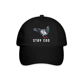 Stay Coo Bird | Funny Cool Pigeon Birding - Baseball Cap - black/black - Front
