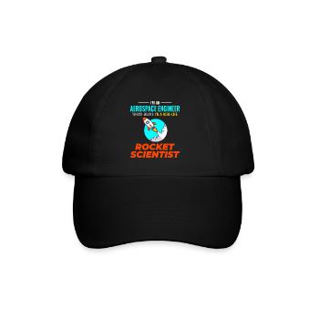 Aerospace Engineer Astronautical Rocket Scientist - Baseball Cap - black/black - Front