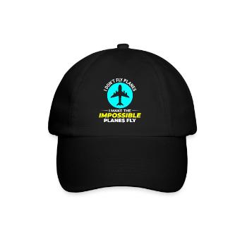 Aerospace Engineer Flight Mechanics Plane Airplane - Baseball Cap - black/black - Front