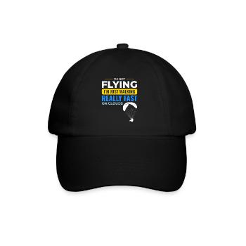 Paramotor Pilot Paramotoring Powered Paraglider - Baseball Cap - black/black - Front