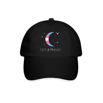 LGBTQ Pride Month - Keine Phase - Transgender - Baseballkappe - Schwarz/Schwarz - Vorne