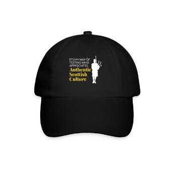 Instrument de joueur de cornemuse Musique écossaise - Casquette classique - noir/noir - Devant