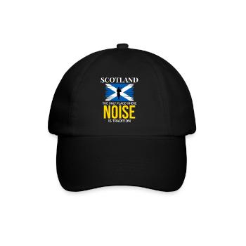 Bagpipe Player Instrument Scottish Scotland Flag - Baseball Cap - black/black - Front