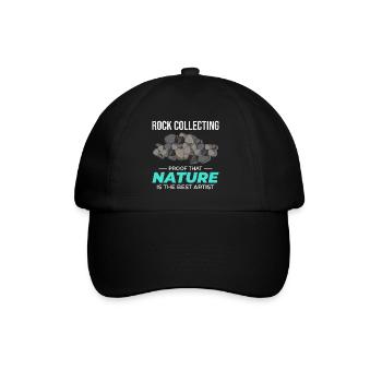 Rock Hound Collecting Collector Geology Geologist - Baseball Cap - black/black - Front