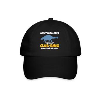 Ankylosaurus Dinosaur Dino Fossil Hunting Club - Baseball Cap - black/black - Front