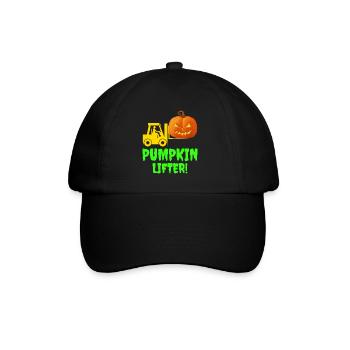 Halloween Forklift Operator Pumpkin Lifter - Baseball Cap - black/black - Front