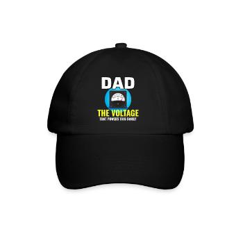 Elektriker Vater Elektrotechniker Ingenieur - Baseballkappe - Schwarz/Schwarz - Vorne