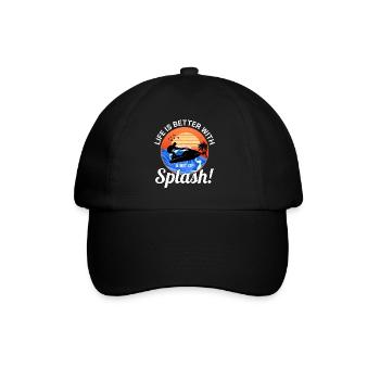 La vie est meilleure avec un peu de jet ski splash - Casquette classique - noir/noir - Devant
