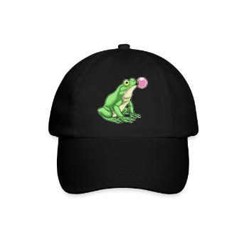 Frosch Kaugummi - Baseballkappe - Schwarz/Schwarz - Vorne