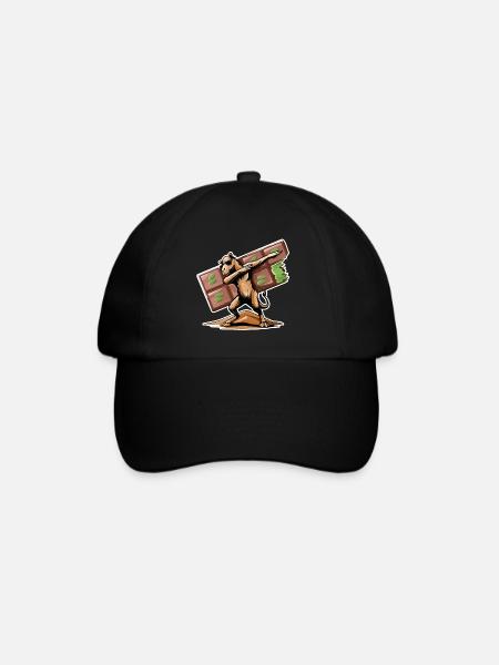 Dabbing Dromedar & Dubai Schokolade - Baseballkappe - Schwarz/Schwarz