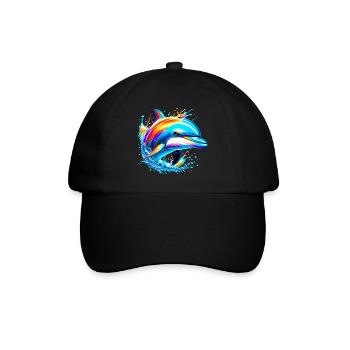 Delfin - Baseballkappe - Schwarz/Schwarz - Vorne